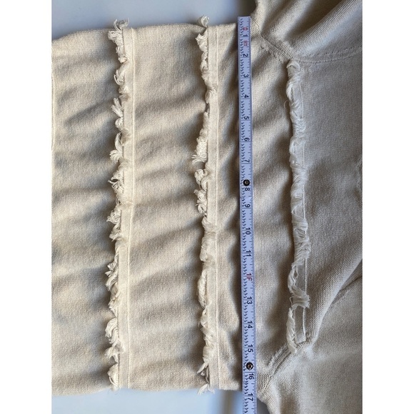 J. McLaughlin Fringed Round Neck Long Sleeve Sweater - Picture 9 of 10